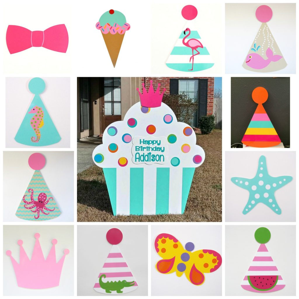 Mint Julep - Happy Birthday Cupcake Yard sign, greater Baton Rouge