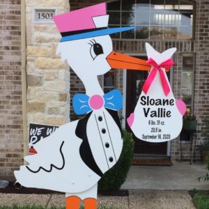 Girl Stork Rental Baton Rouge Stork and Birthday Signs 