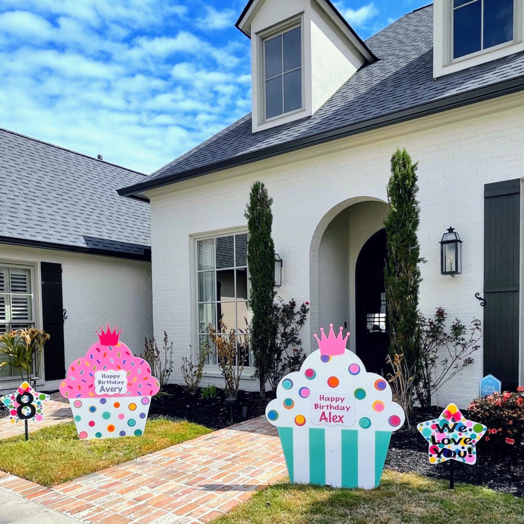 Cupcake Birthday Yard Signs