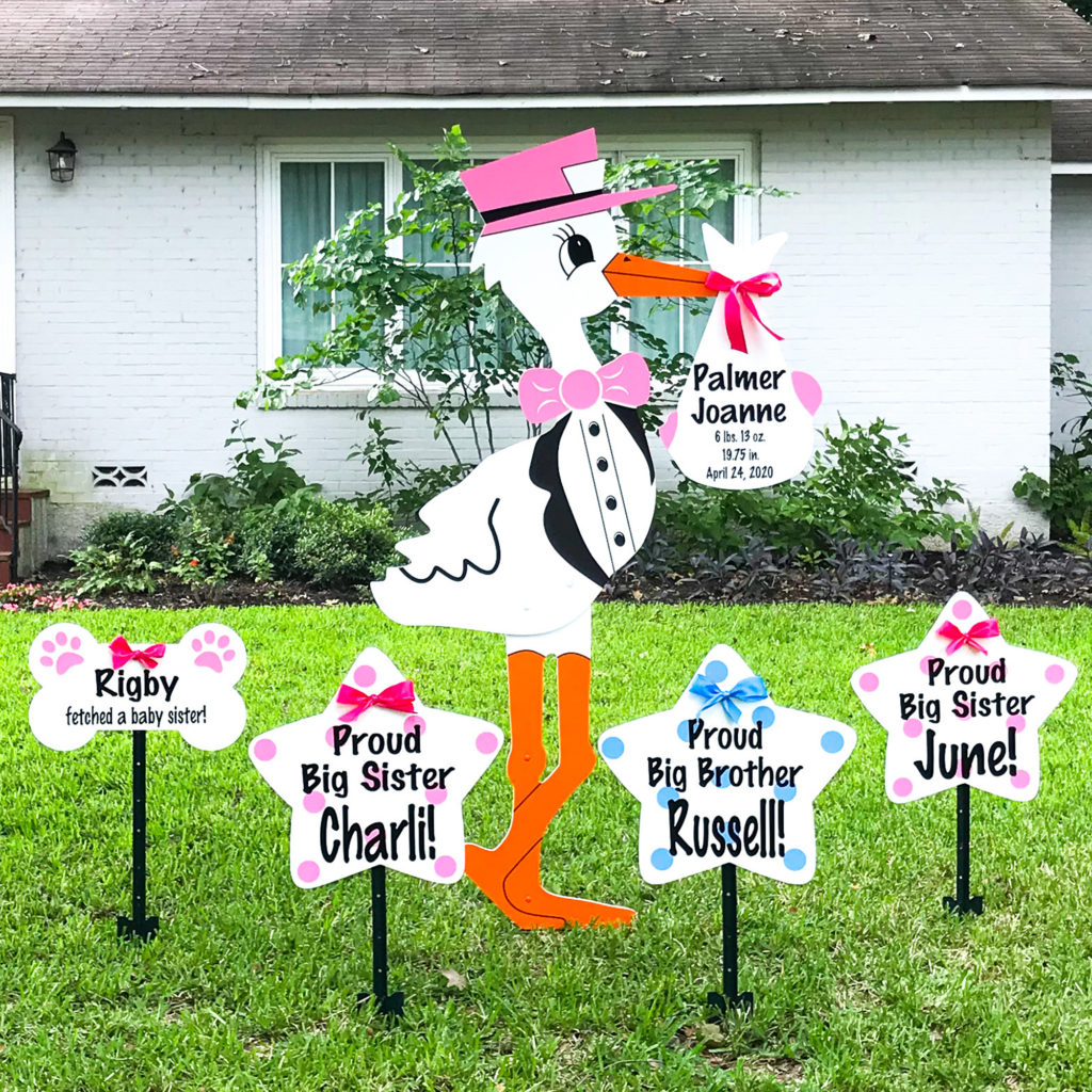 Pink Stork Sign , Stork Sign Rental in Monroe, Wayne, Ontario county, New York